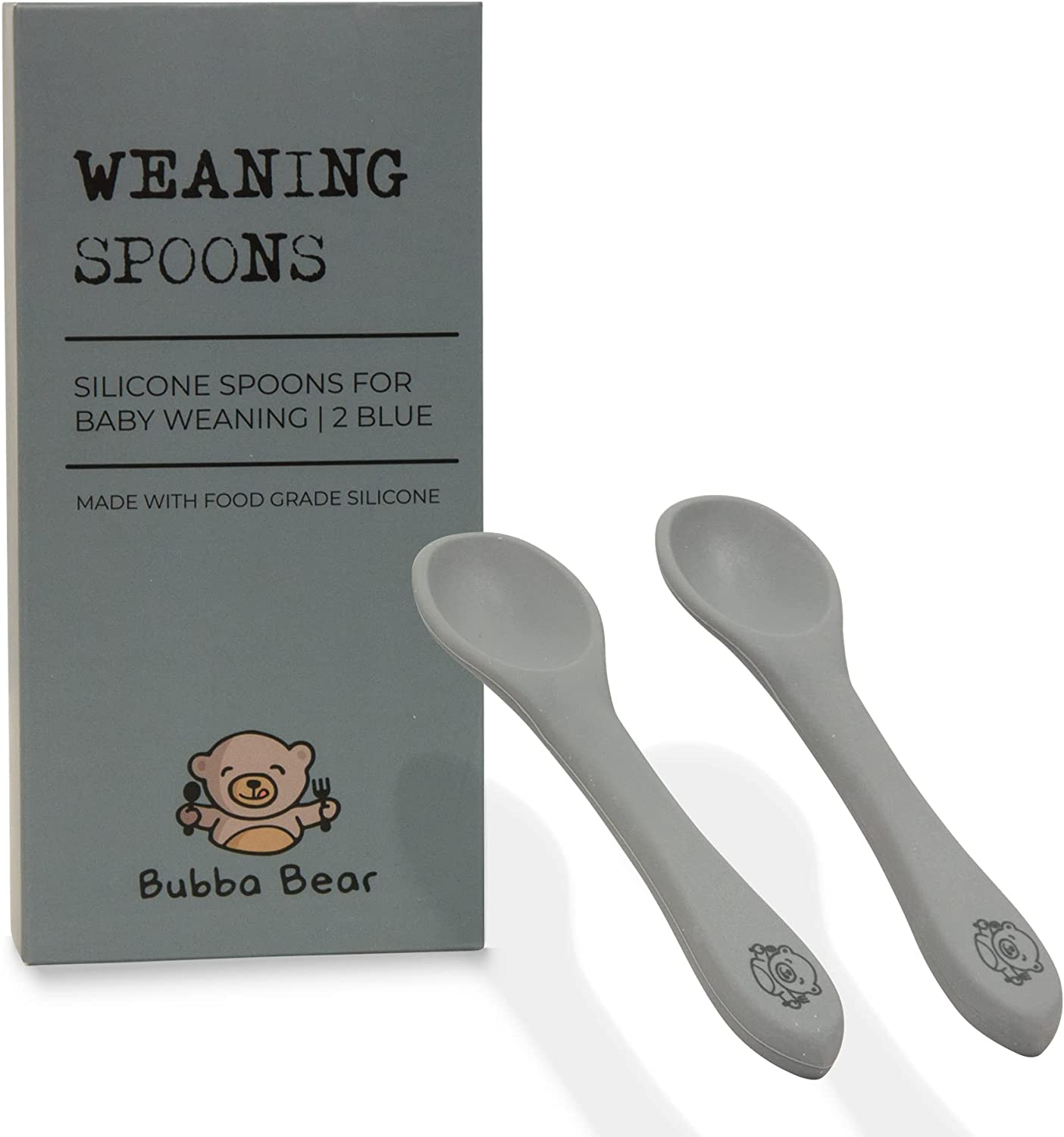 Bubba Bear ® Conjunto de colheres de talheres para bebês | Led Colheres e Garfos de Desmame Conjuntos para Alimentação | Adequado para bebês a partir de 6 meses