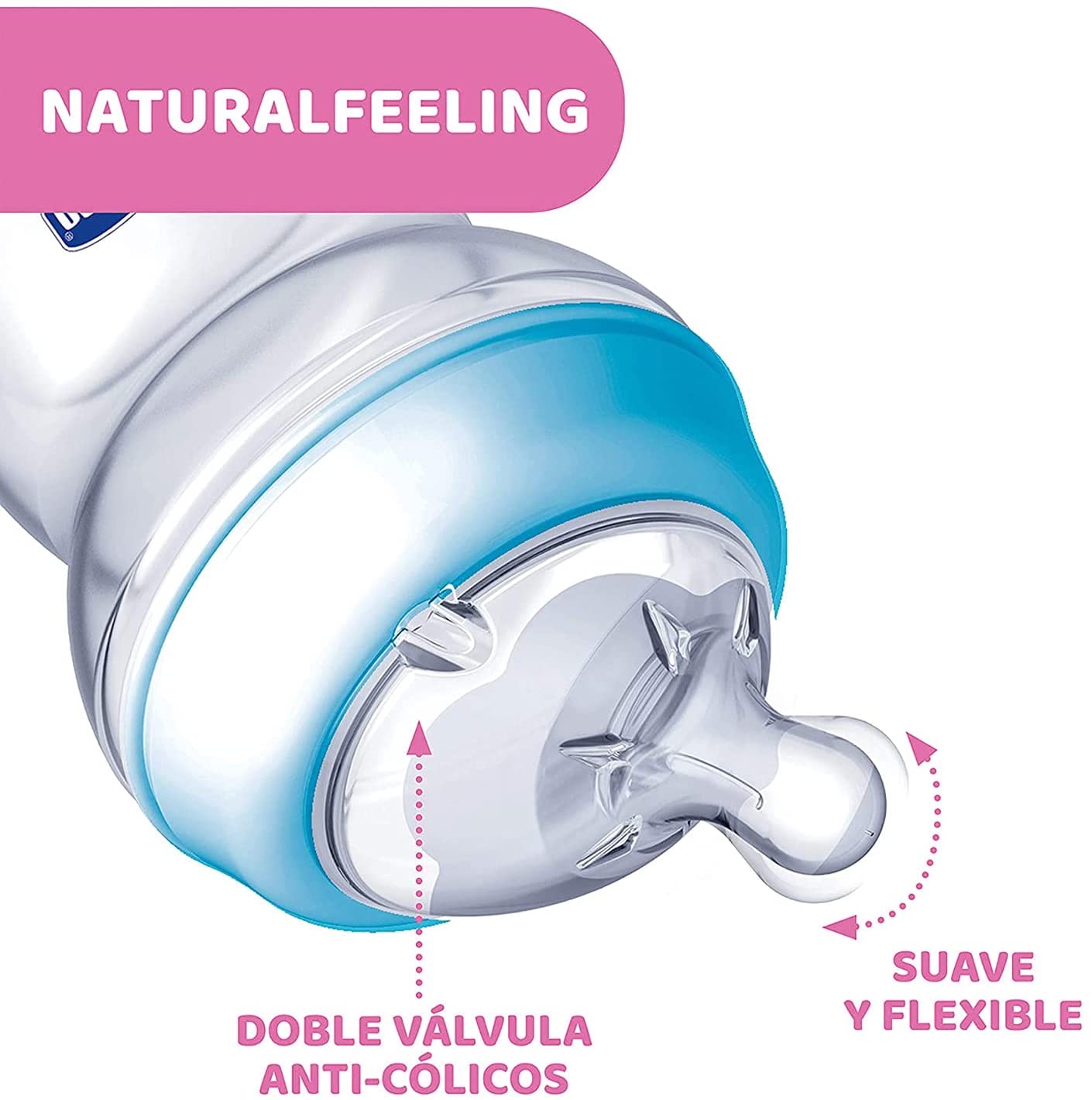 Chicco Mamadeira Anti-Cólica Natural Feeling para 2+ Meses 250 ml