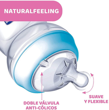 Chicco Mamadeira Anti-Cólica Natural Feeling para 2+ Meses 250 ml