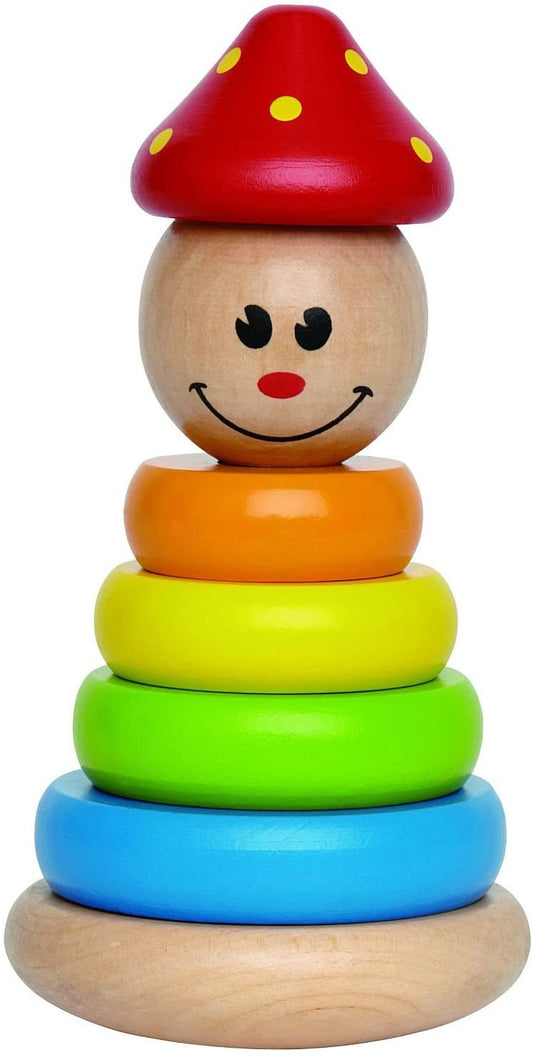 Juguete de madera de payaso apilable Hape para actividades infantiles