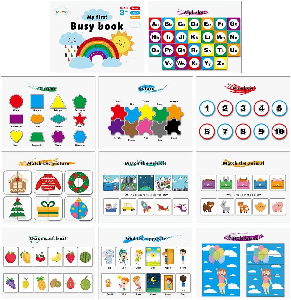 Teytoy - My Preschool Montessori Livro com Quebra-cabeça 10 Temas - 3+