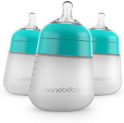 Biberones Nanobebe Flexy Silicona 270ml - Kit de 3 