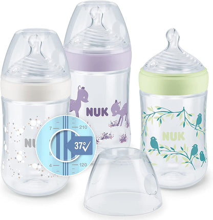 NUK Nature Sense Kit 3 Botellas 260 ml (con control de temperatura)