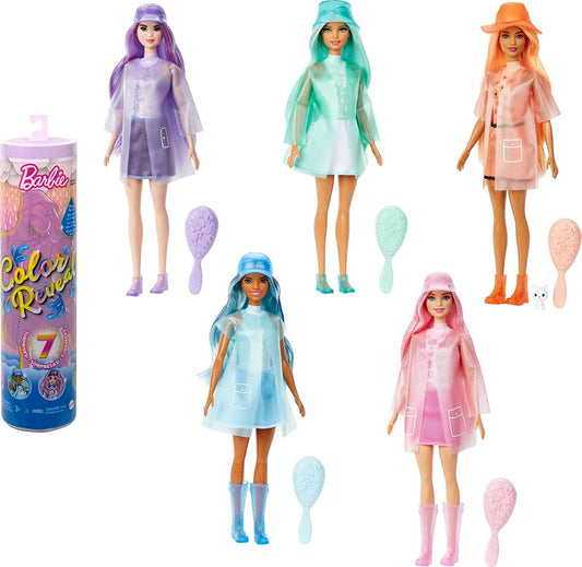 Barbie - Muñeca que revela color con 7 sorpresas 3+