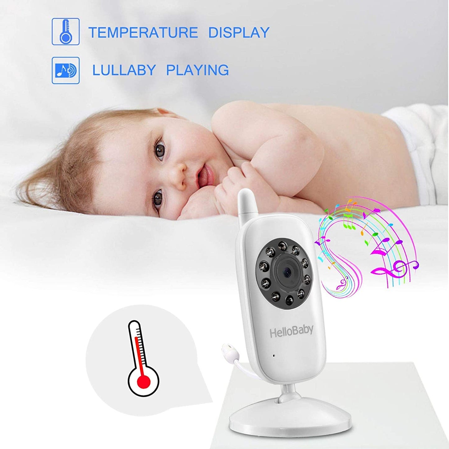 Hello Baby - Vigilabebés para bebés con cámara y audio