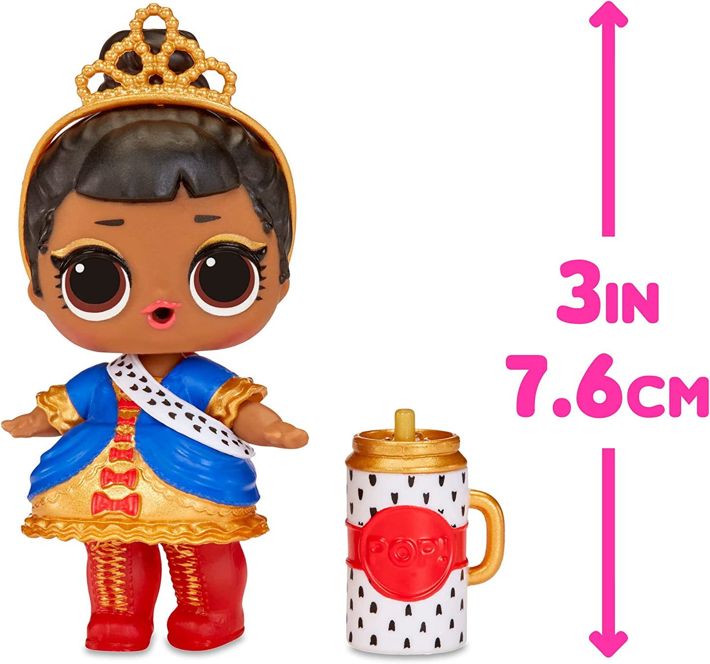 Jajaja ¡Sorpresa! - Salón de belleza Incluye muñeca Her Majesty de 3"/7,6 cm con 8 sorpresas 