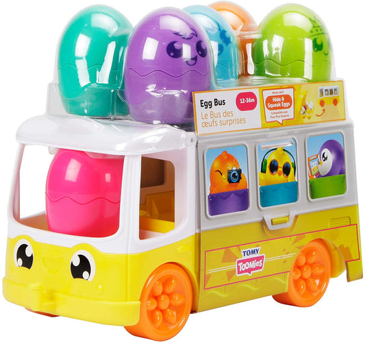 Toomies TOMY Hide and Squeak Egg Bus Baby Toy