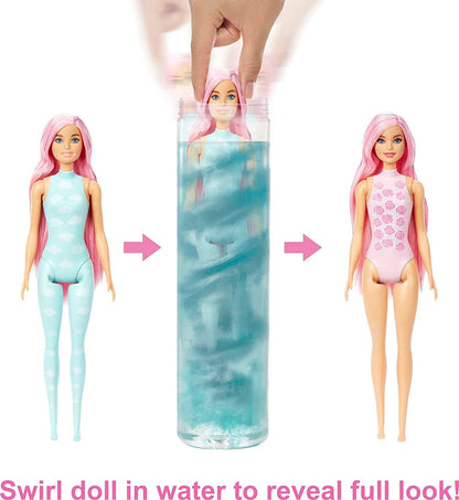 Barbie - Muñeca que revela color con 7 sorpresas 3+