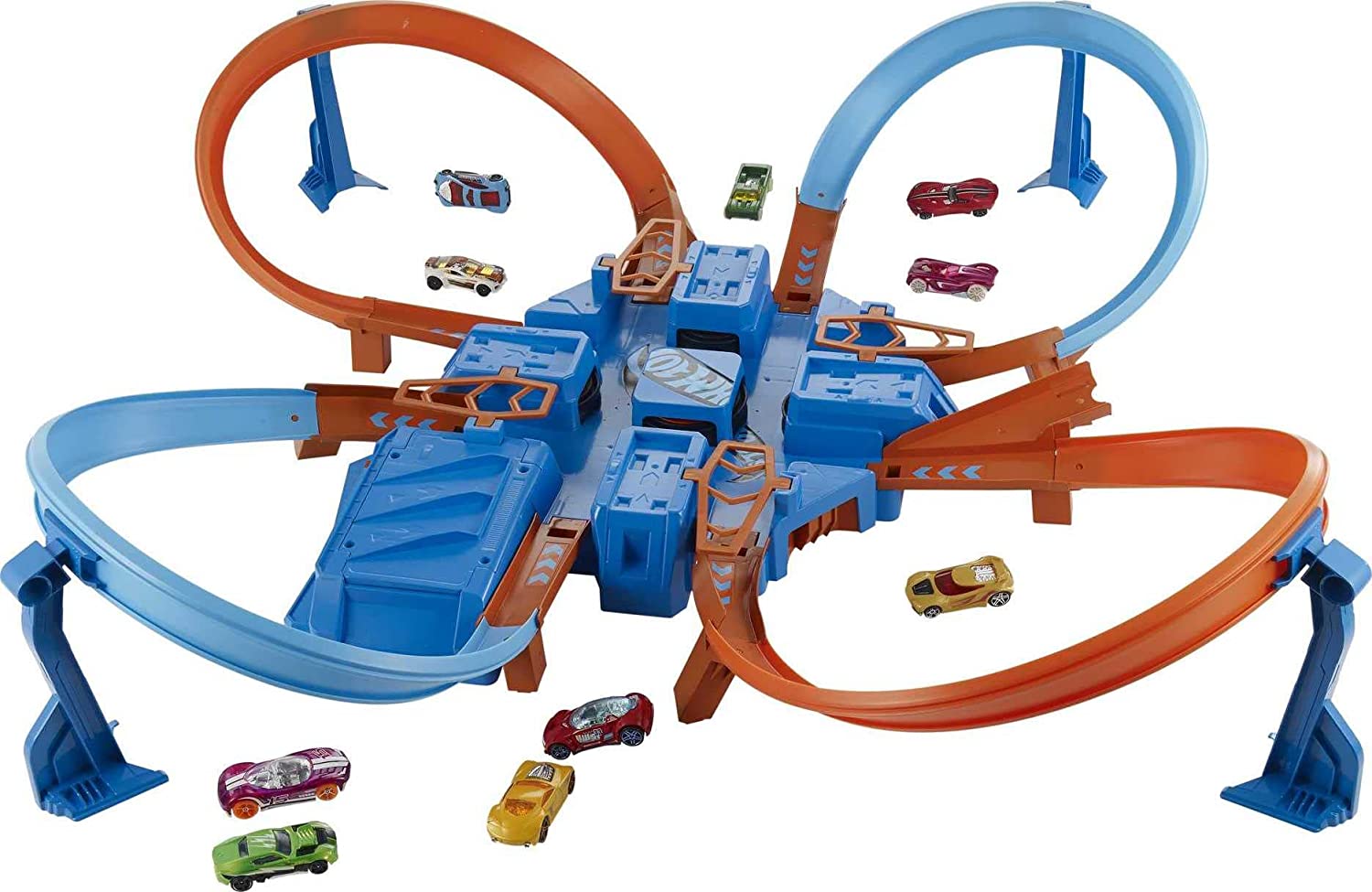 Hot Wheels Conjunto de pistas e carro de brinquedo, pista motorizada d