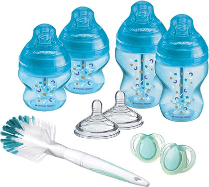 Tommee Tippee - Starter Kit Kit de biberones anticólicos con 9 piezas - Azul 