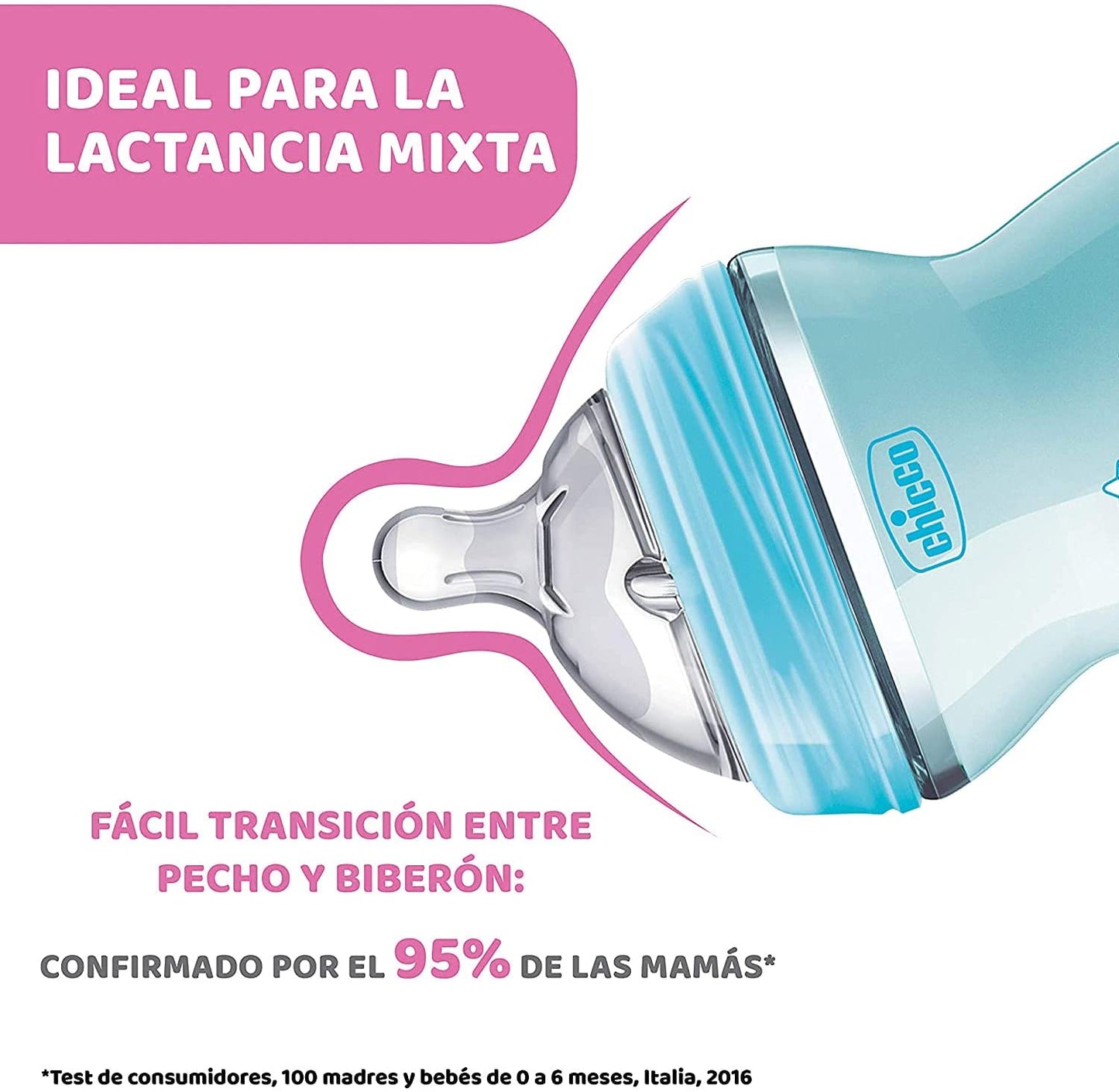 Chicco Mamadeira Anti-Cólica Natural Feeling para 2+ Meses 250 ml