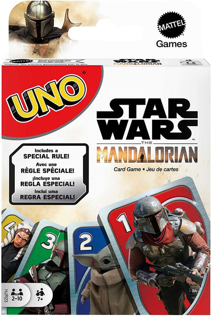 UNO Star Wars The Mandalorian, baralho temático e regra especial, presente para noites de jogos infantis, adultos e familiares, a partir de 7 anos, HJR23