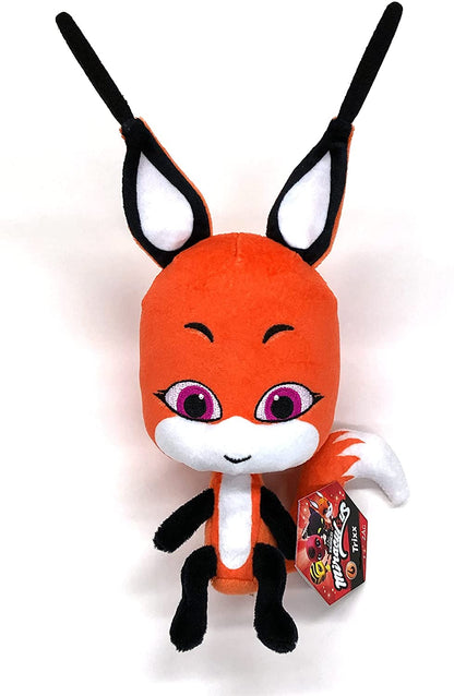 Miraculous P50693 - Brinquedo macio de pelúcia Kwami Trixx de Noir-Rena Rouge 15 cm