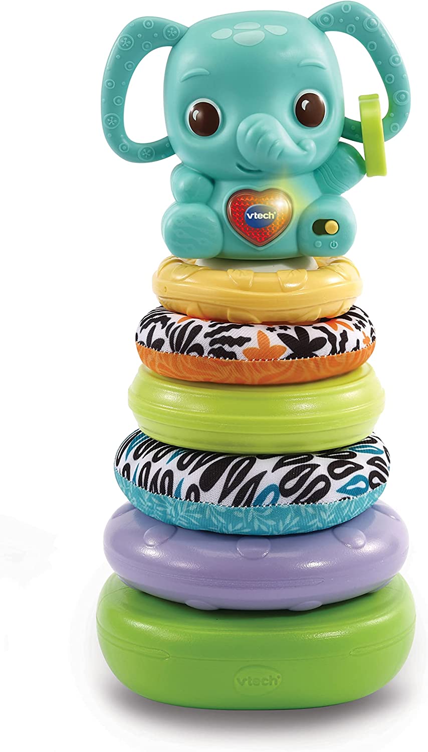 Anillos de desarrollo VTech Stack &amp; Link con sonajero de elefante (6 a 36 meses)