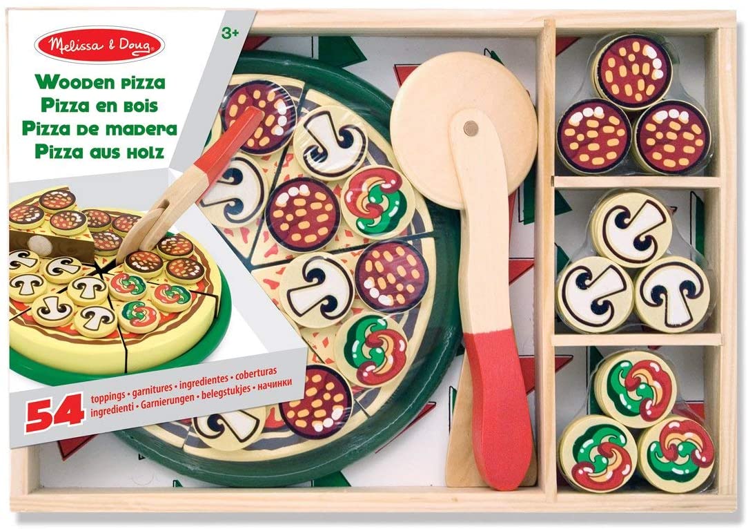 Melissa &amp; Doug - Pizza de juguete de madera