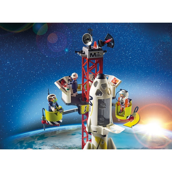 Playmobil 9488 Foguete de missão espacial  com local de lançamento com luzes e som