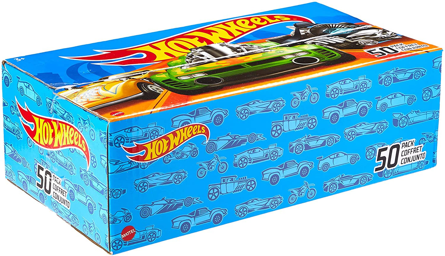 Hot Wheels  50 Diecast Car Pack and Mini Toy Cars V6697