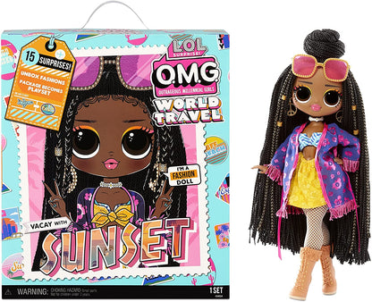 L.O.L. Surprise! 576570EUC LOL OMG World Fashion Doll-Sunset