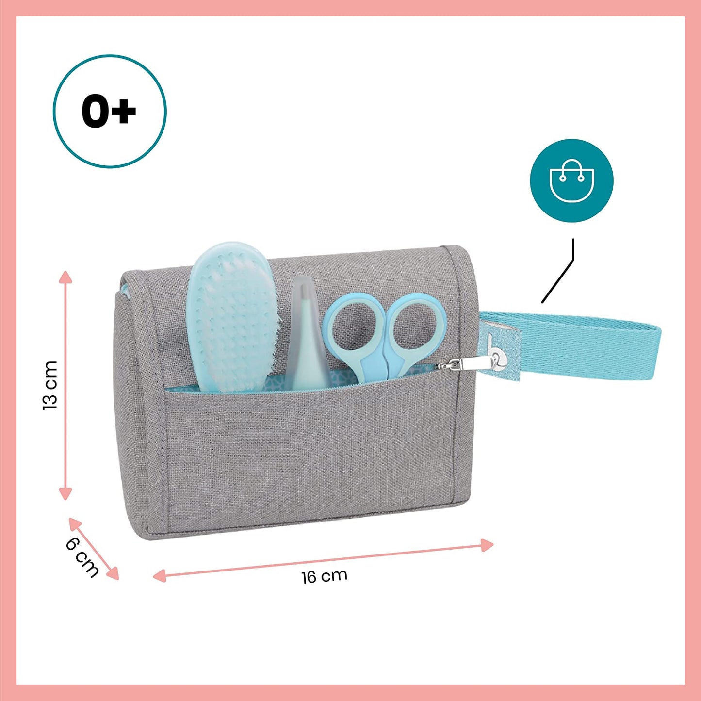 Babymoov - Kit de Cuidados para Bebê Recém-nascido - 6 Peças - Cinza