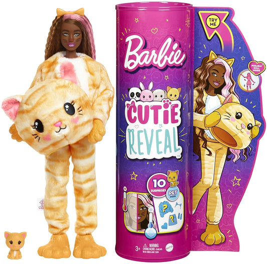 Barbie - Disfraz de gatita con mini mascota y cambio de color 3+ 