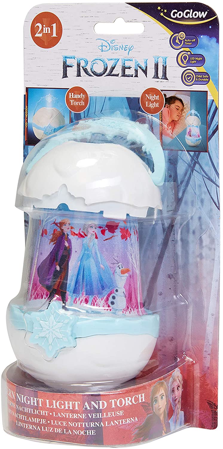 Frozen Disney Kids - Linterna nocturna emergente y antorcha GoGlow, color blanco