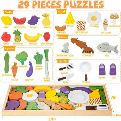 HELLOWOOD - Juguetes Educativos Puzzles de Madera 3D - 29 piezas 