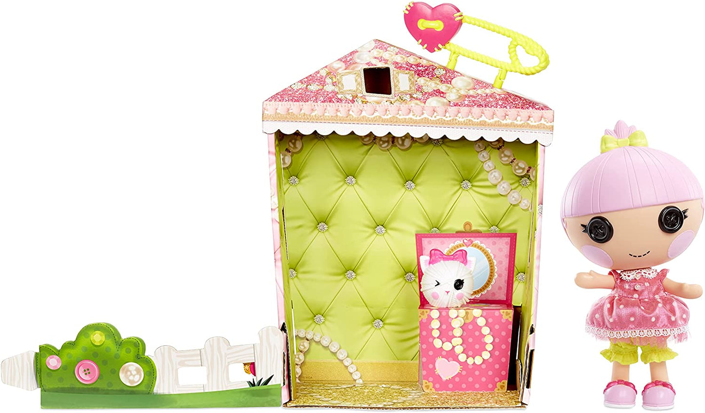 Lalaloopsy Littles Glow con ovillo de hilo con gatito mascota - 18 cm