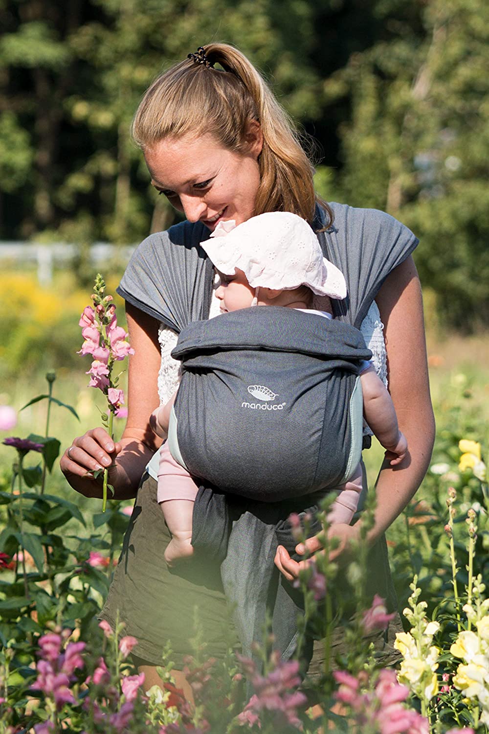 manduca Twist Baby Carrier > Grey-Mint < Baby Carrier e Sling para Recém-nascidos e Bebês IS Algodão Orgânico IS Conversão de Tecido Tecido I Cinto Macio I Pode Ser Usado desde o Nascimento (Cinza e Verde)