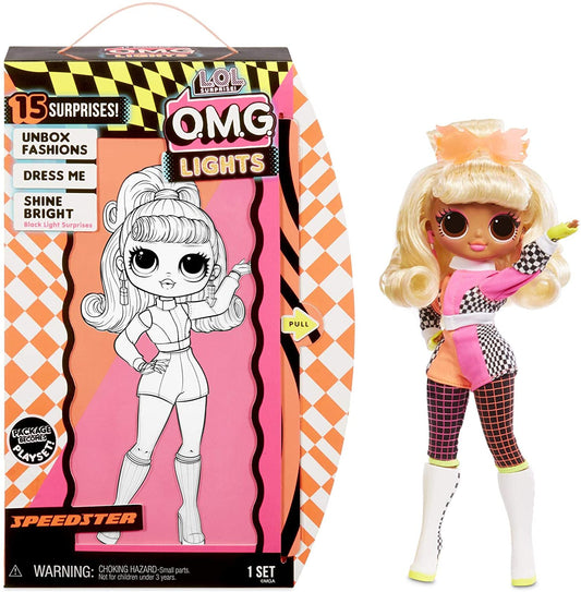 L.O.L. Surprise! O.M.G. Lights Speedster Fashion Doll with 15 Surprises