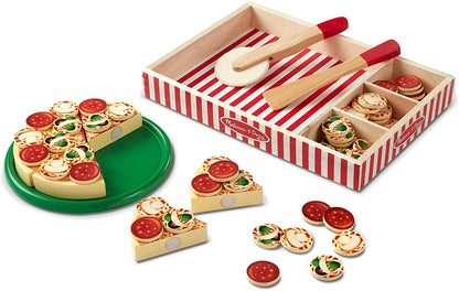 Melissa &amp; Doug - Pizza de juguete de madera