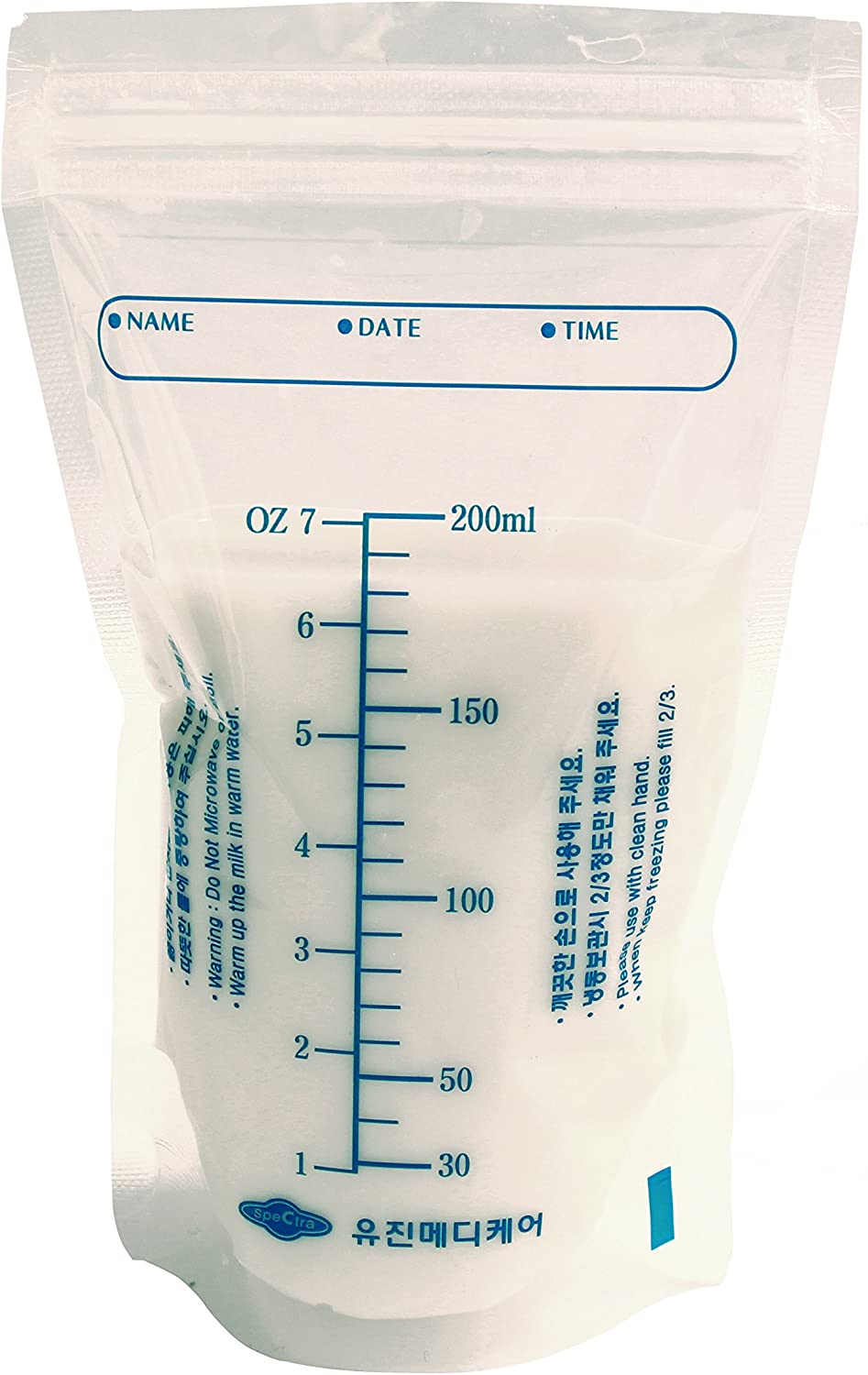 Spectra - Sacos de armazenamento de leite materno descartáveis pré-esterilizados (60 peças / 2 pacotes de 30)