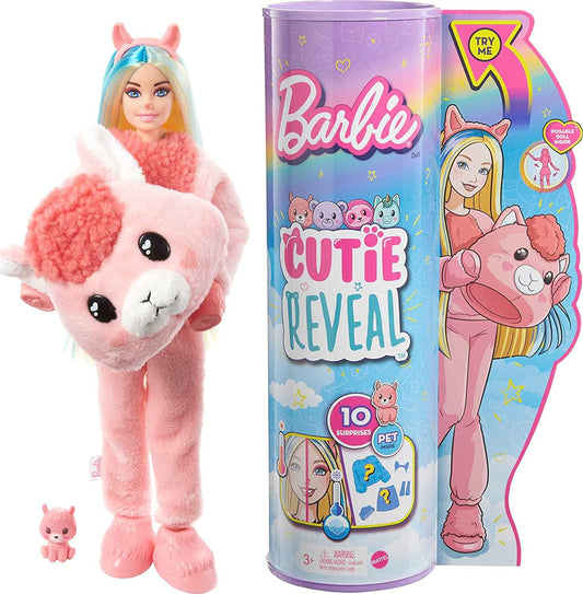 Barbie - Disfraz de Llama con Mini Mascota y Cambio de Color 3+ 