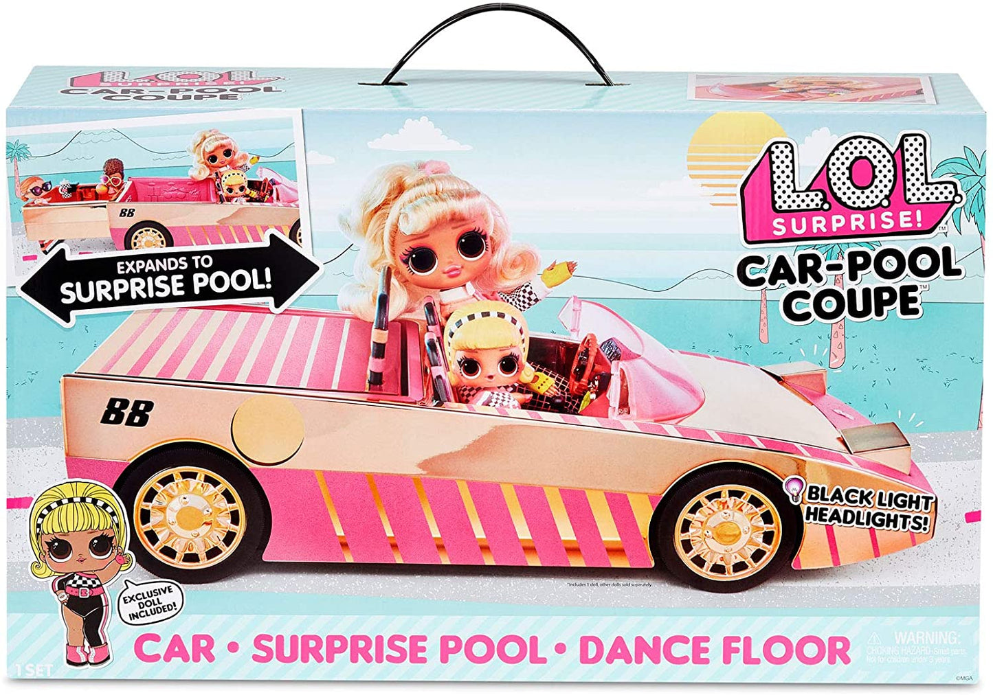 LOL Surprise Car-Pool Coupe con muñeca exclusiva 