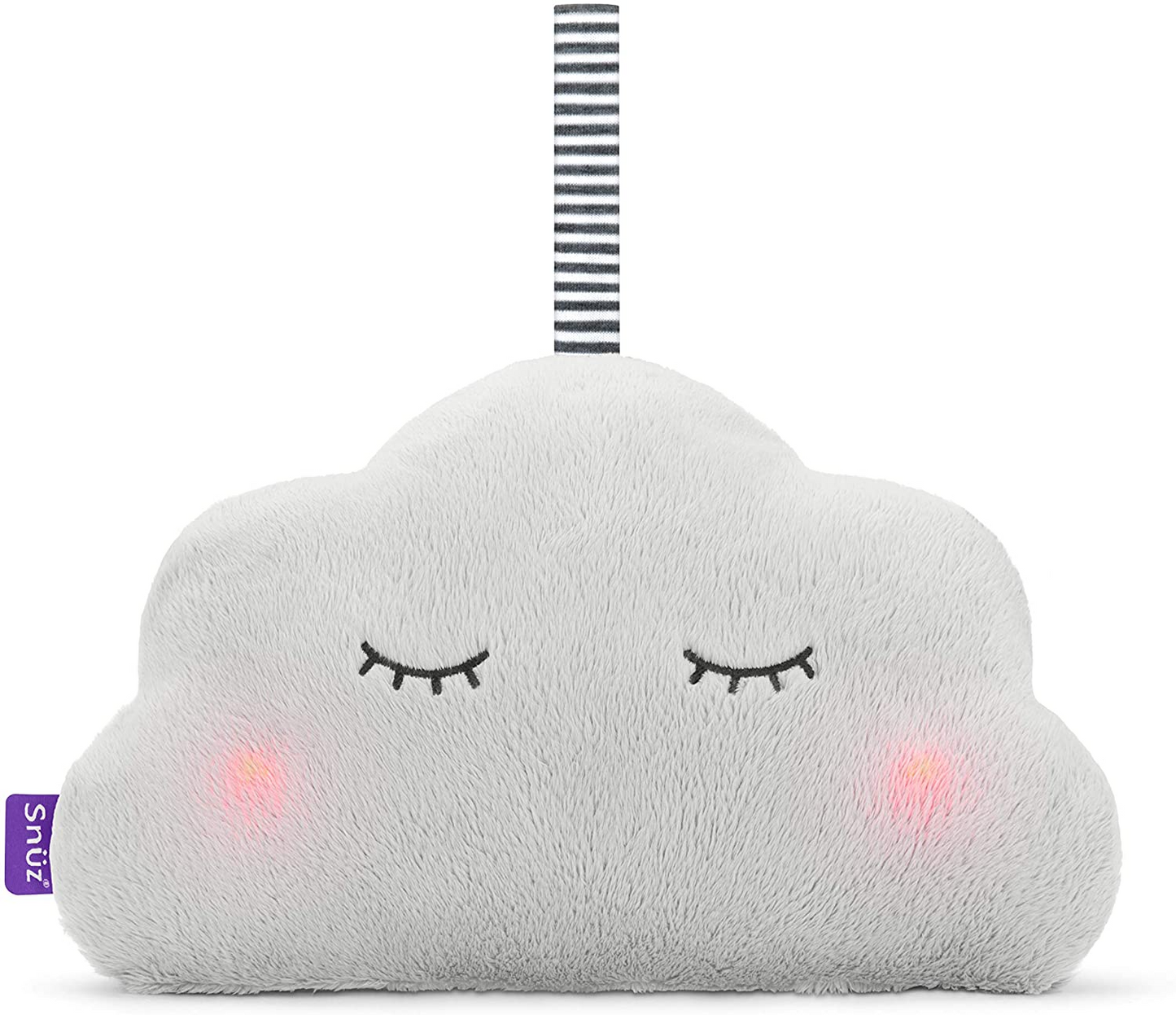 SnüzCloud Auxiliar de sono para bebês com 4 sons suaves e 2 opções de luz suave – toque macio e macio – portátil e elegante