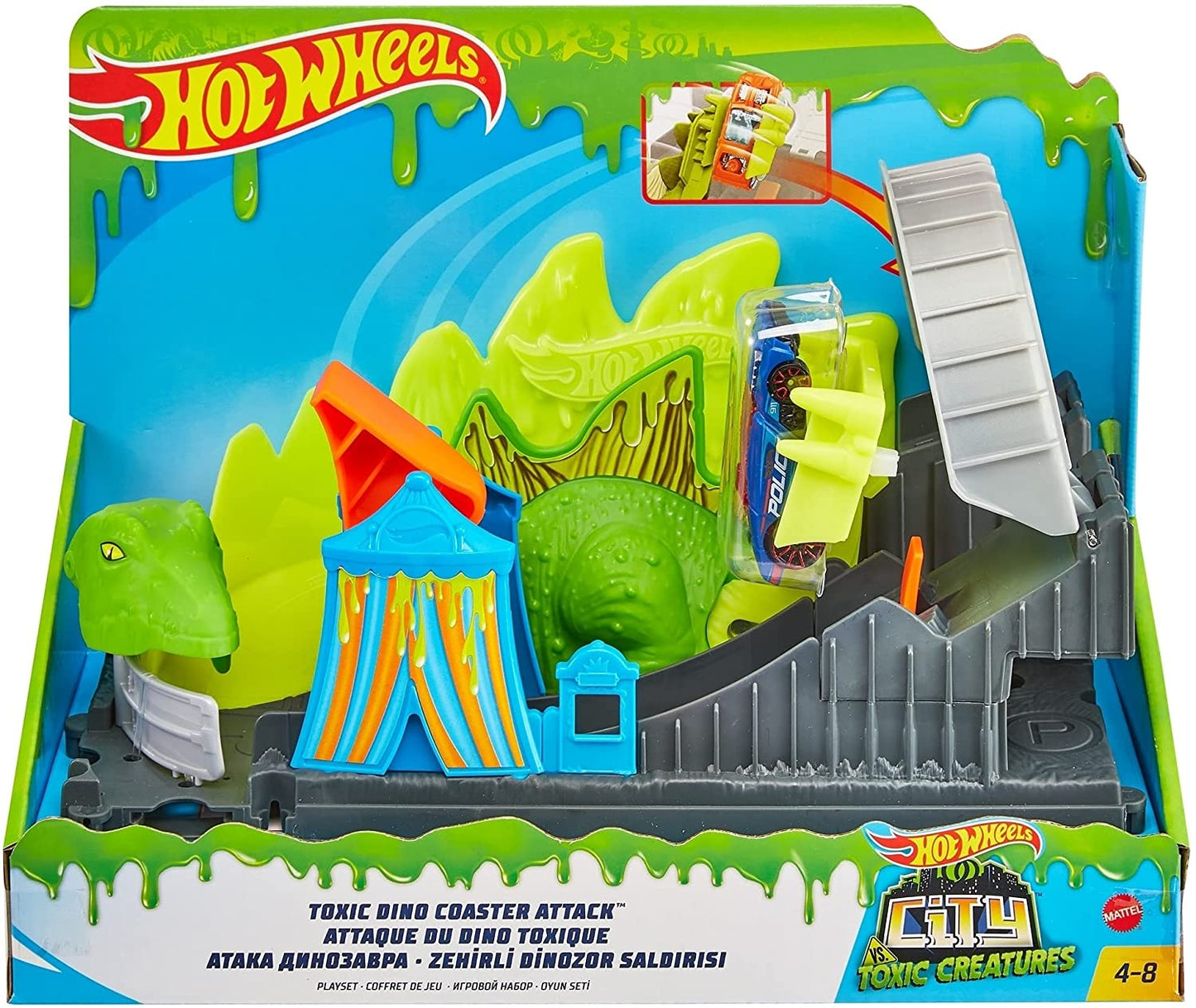 Hot Wheels Dino Coaster Attack, playset