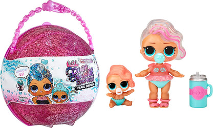 Jajaja ¡Sorpresa! - Muñeca Bubbly Pearl Fizz con accesorios brillantes - Púrpura - 6 sorpresas 4+ 