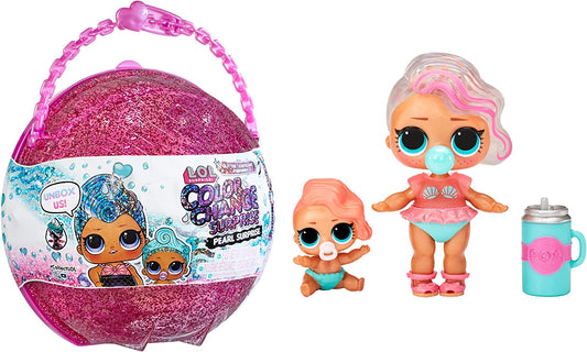 Jajaja ¡Sorpresa! - Muñeca Bubbly Pearl Fizz con accesorios brillantes - Púrpura - 6 sorpresas 4+ 