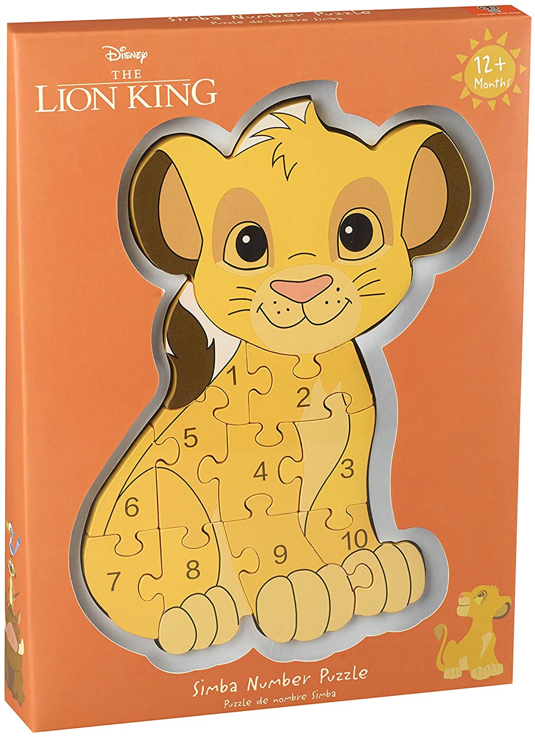 Orange Tree Toys Disney Lion King Simba Wooden Number Puzzle