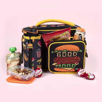 Fringoo - de grande capacidade crianças de almoço quadrado para Saco| Pequena bolsa legal lancheira para crianças | Perfeito como lancheira escolar para Meninas - Boa Comida