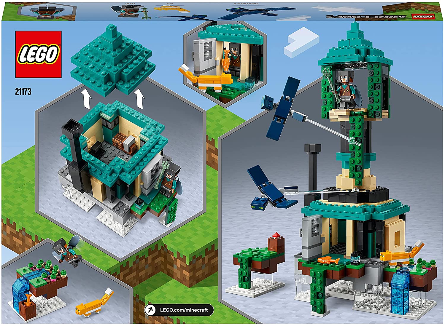 LEGO 21173 Minecraft The Sky Tower Toy para criancas