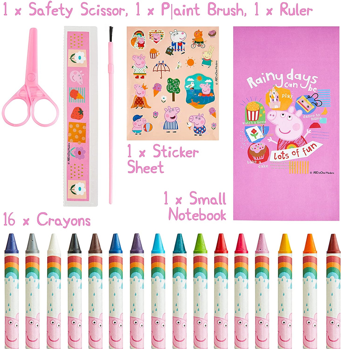 Peppa Pig Art Set - lápices de colores para niños