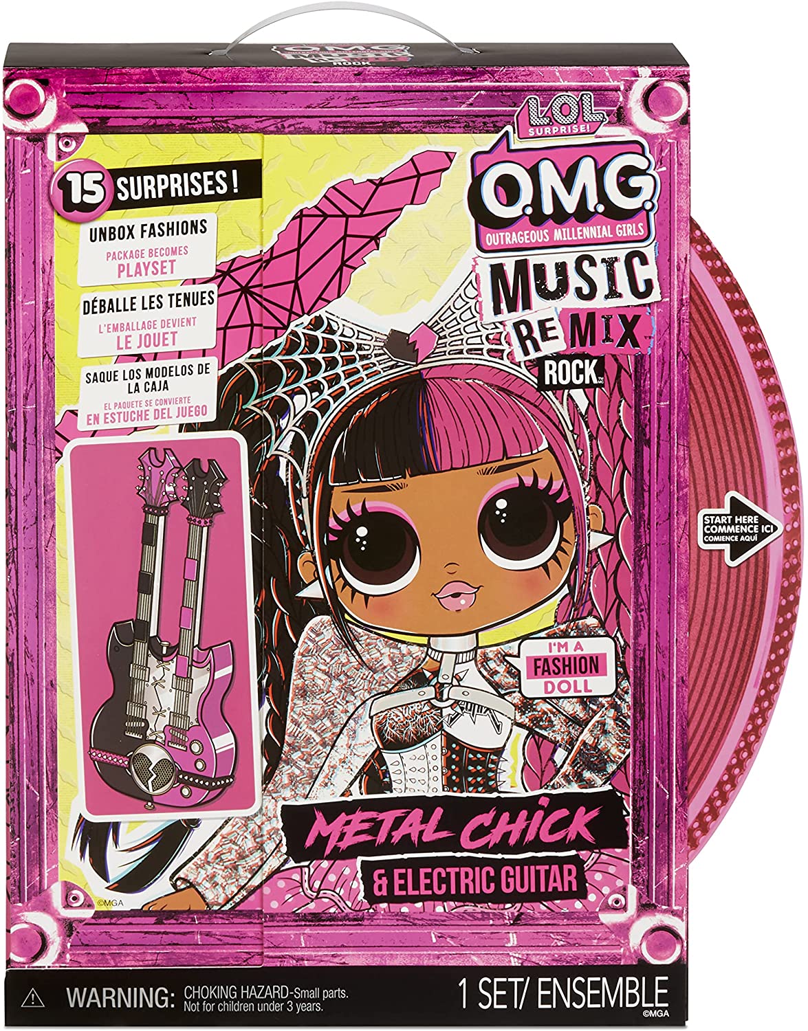 Jajaja ¡Sorpresa! Muñeca de moda OMG Remix Rock METAL CHICK