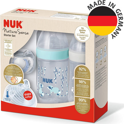 NUK Nature Sense - Conjunto de mamadeiras de bebê 0-6 meses