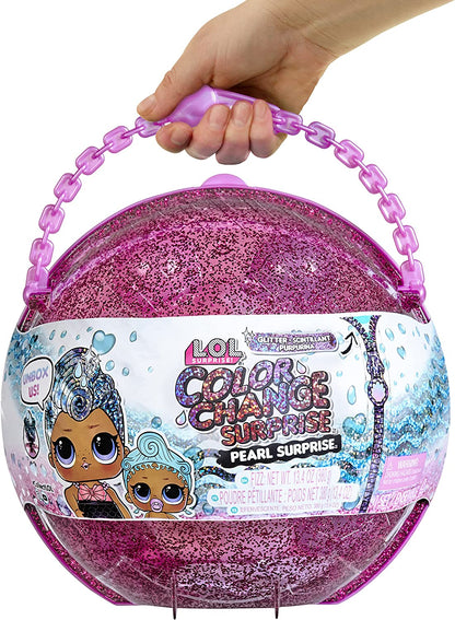 Jajaja ¡Sorpresa! - Muñeca Bubbly Pearl Fizz con accesorios brillantes - Púrpura - 6 sorpresas 4+ 