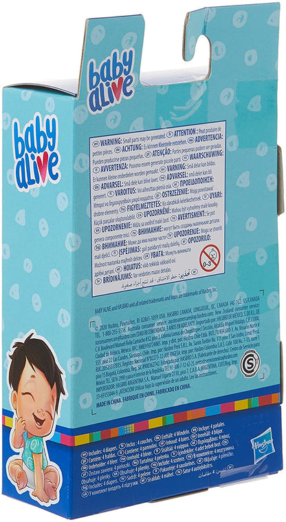 Baby Alive Refil de fraldas de boneca, inclui 4 fraldas