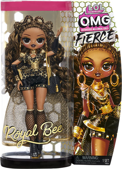 Jajaja ¡Sorpresa! ROYAL BEE Fashion Fierce Ropa, accesorios y soporte para muñecas - 15 sorpresas 3+ 