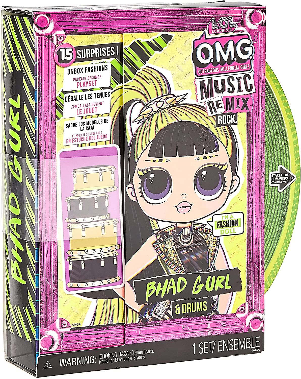 Jajaja ¡Sorpresa! OMG Remix Rock BHAD GIRL Muñeca de moda