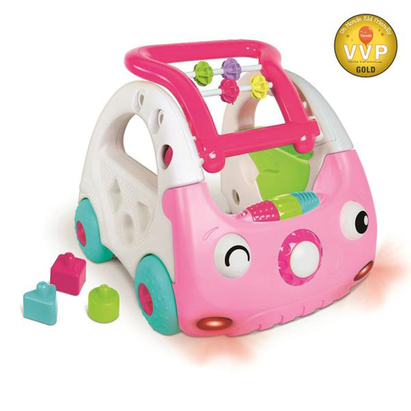 Infantino 3 em 1 Sensorial Discovery Car Rosa