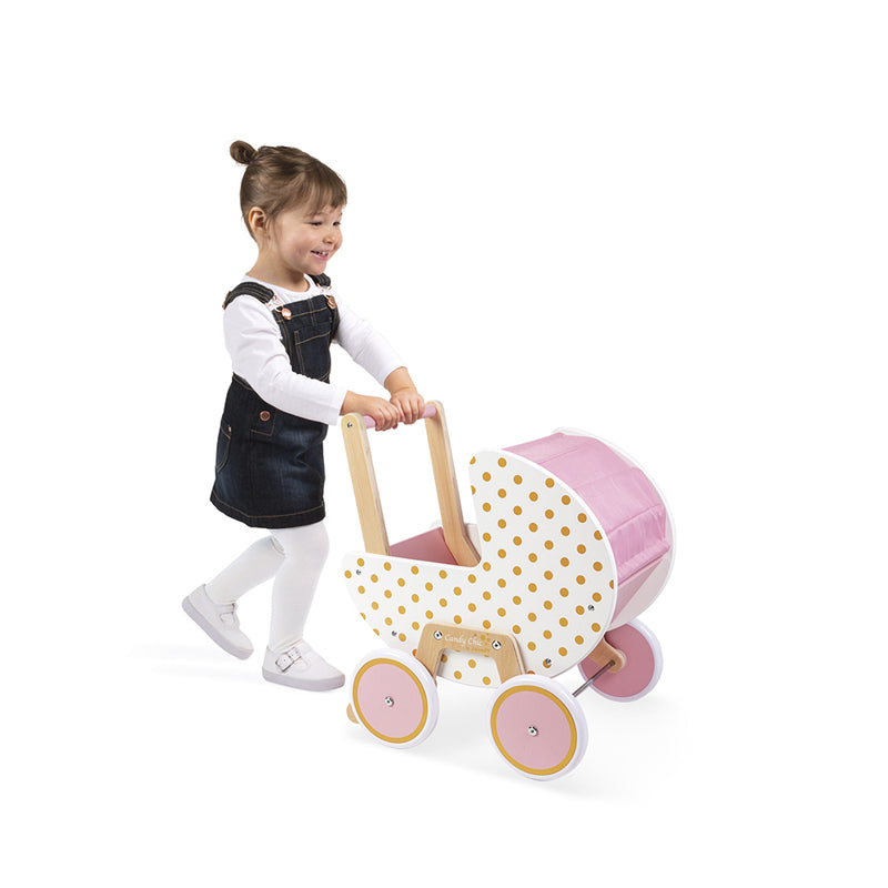 Janod - Cochecito para muñecas Candy Chic