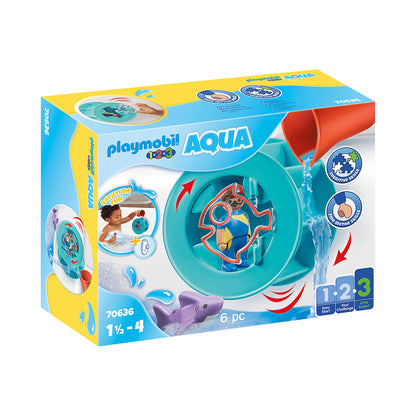 Playmobil 1.2.3 AQUA D'água Roda com Baby Shark